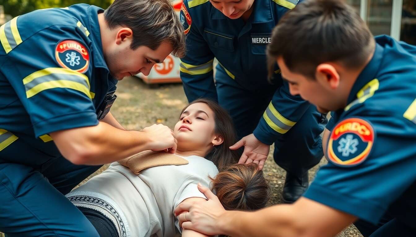 La r&eacute;action rapide des premiers secours